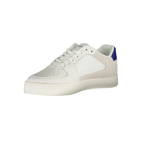 Calvin Klein White Leather Mens Sneaker Calvin Klein Retail Flare