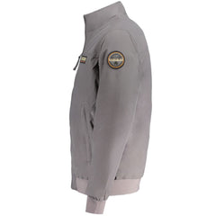 Napapijri Gray Polyamide Jacket Napapijri Retail Flare
