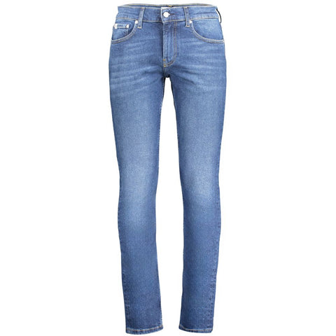 Calvin Klein Blue Cotton Jeans & Pant Calvin Klein Retail Flare