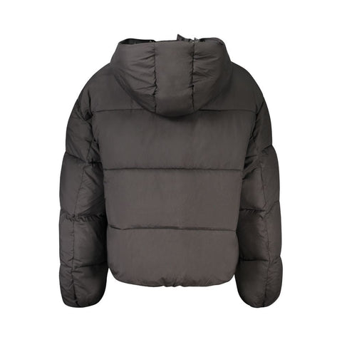 Calvin Klein Black Polyester Women Jacket Calvin Klein Retail Flare