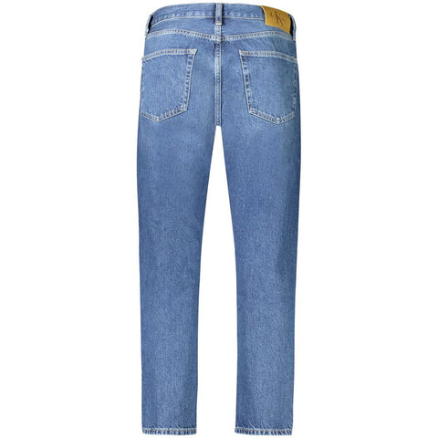 Calvin Klein Blue Cotton Men Jeans Calvin Klein Retail Flare