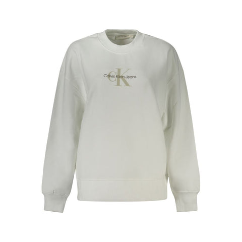 Calvin Klein White Cotton Women Sweater Calvin Klein Retail Flare