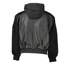 Calvin Klein Sleek Black Hooded Jacket with Contrasting Details Calvin Klein Retail Flare