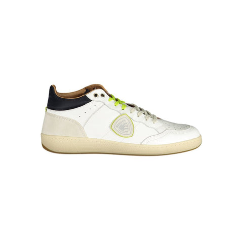 Blauer White Leather Men Sneaker Blauer Retail Flare