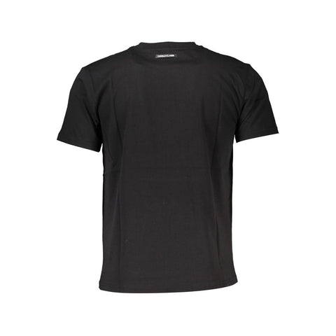 Cavalli Class Black Cotton Men T-Shirt Cavalli Class Retail Flare