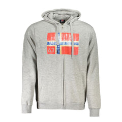Norway 1963 Gray Cotton Men Sweater with Hood Norway 1963 Retail Flare