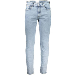Calvin Klein Light Blue Cotton Men Jeans Calvin Klein Retail Flare