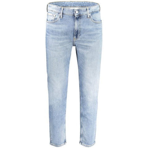 Calvin Klein Light Blue Cotton Men Jeans Calvin Klein Retail Flare