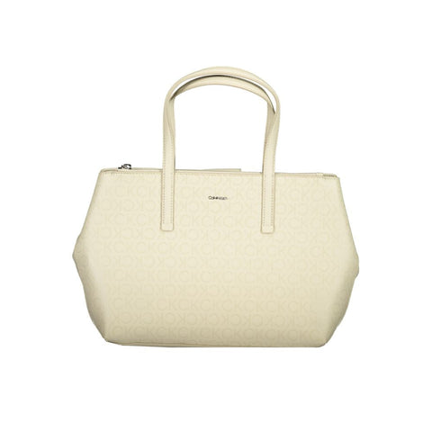 Calvin Klein Beige Polyester Handbag Calvin Klein Retail Flare