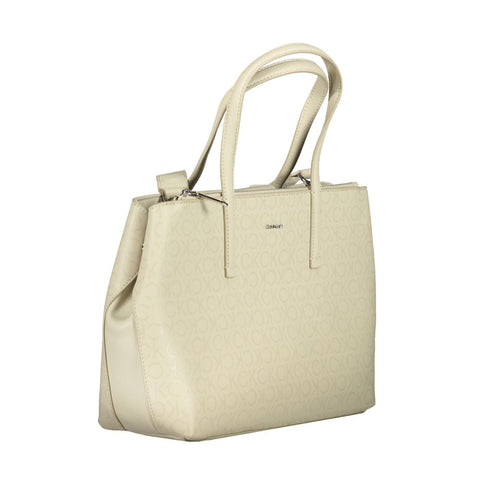 Calvin Klein Beige Polyester Handbag Calvin Klein Retail Flare