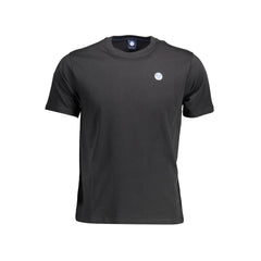 North Sails Black Cotton Men T-Shirt North Sails Retail Flare