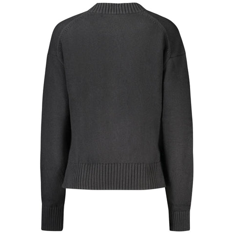Calvin Klein Black Cotton Women Sweater Calvin Klein Retail Flare