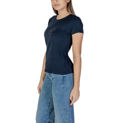 Liu Jo Blue Cotton Tops & T-Shirt Liu Jo Retail Flare