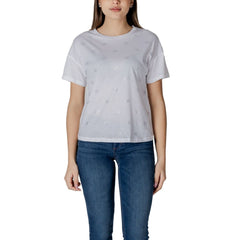 Liu Jo White Cotton Tops & T-Shirt Liu Jo Retail Flare