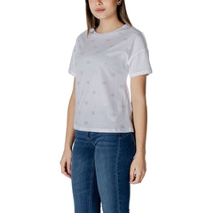 Liu Jo White Cotton Tops & T-Shirt Liu Jo Retail Flare