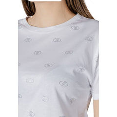 Liu Jo White Cotton Tops & T-Shirt Liu Jo Retail Flare