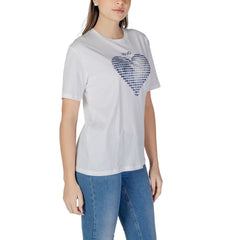 Liu Jo Blue Cotton Tops & T-Shirt Liu Jo Retail Flare