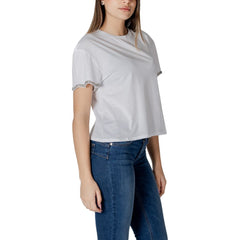 Liu Jo White Cotton Tops & T-Shirt Liu Jo Retail Flare