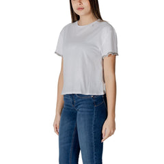Liu Jo White Cotton Tops & T-Shirt Liu Jo Retail Flare