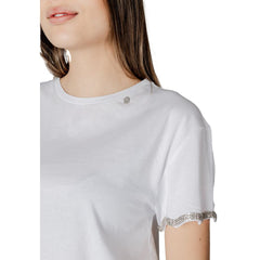 Liu Jo White Cotton Tops & T-Shirt Liu Jo Retail Flare
