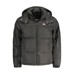 Tommy Hilfiger Black Polyester Men Jacket Tommy Hilfiger Retail Flare