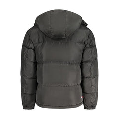 Tommy Hilfiger Black Polyester Men Jacket Tommy Hilfiger Retail Flare