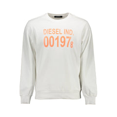 Diesel White Cotton Men's Sweater Diesel Retail Flare