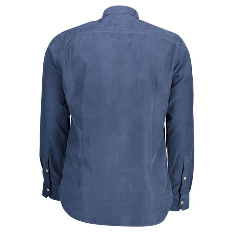 U.S. POLO ASSN. Blue Cotton Men Shirt U.S. POLO ASSN. Retail Flare