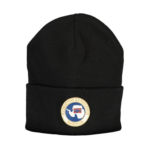 Napapijri Black Acrylic Hats & Cap Napapijri Retail Flare