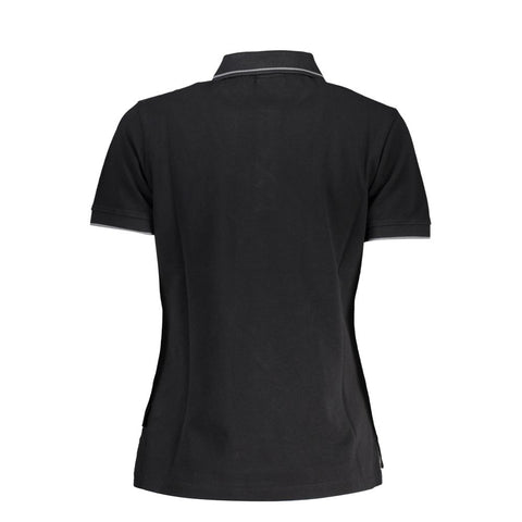 Napapijri Black Cotton Women Polo Shirt Napapijri Retail Flare