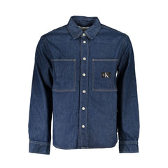Calvin Klein Classic Blue Cotton Denim Jacket Calvin Klein Retail Flare