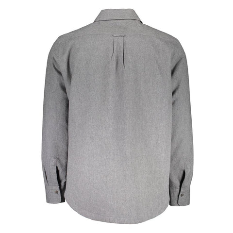 Gant Gray Cotton Men Shirt Gant Retail Flare