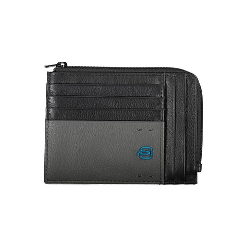 Piquadro "Black Leather Men Wallet" Piquadro Retail Flare