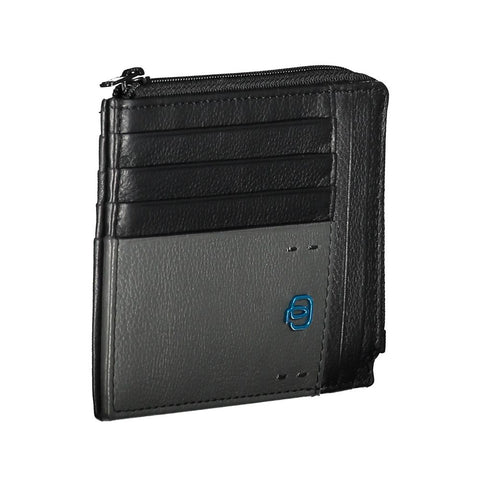 Piquadro "Black Leather Men Wallet" Piquadro Retail Flare