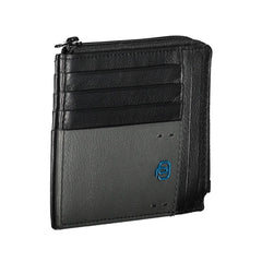 Piquadro "Black Leather Men Wallet" Piquadro Retail Flare