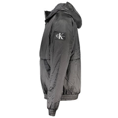 Calvin Klein Sleek Black Hooded Jacket with Contrast Detail Calvin Klein Retail Flare