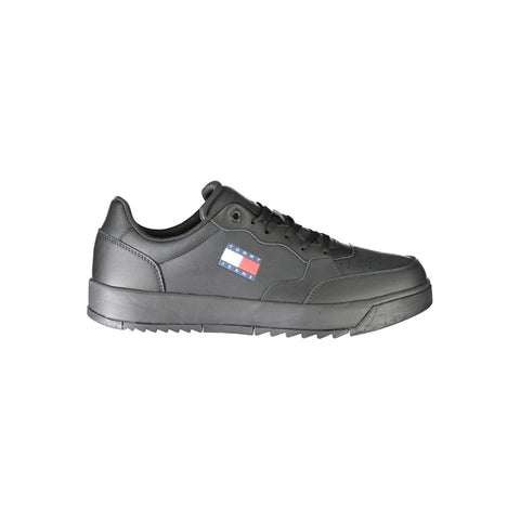 Tommy Hilfiger Black Polyethylene Men Sneaker Tommy Hilfiger Retail Flare