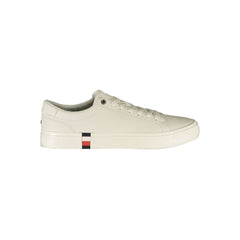 Tommy Hilfiger White Leather Men Sneaker Tommy Hilfiger Retail Flare