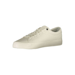Tommy Hilfiger White Leather Men Sneaker Tommy Hilfiger Retail Flare