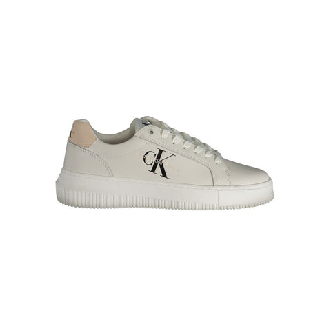 Calvin Klein White Polyester Sneaker Calvin Klein Retail Flare