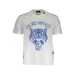 Plein Sport White Cotton Men T-Shirt Plein Sport Retail Flare