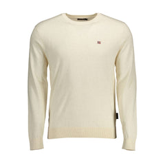 Napapijri Beige Cotton Men Sweater Napapijri Retail Flare