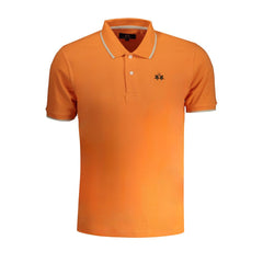 La Martina Orange Cotton Polo Shirt La Martina Retail Flare