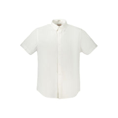 Guess Jeans White Cotton Men Shirt Guess Jeans Retail Flare