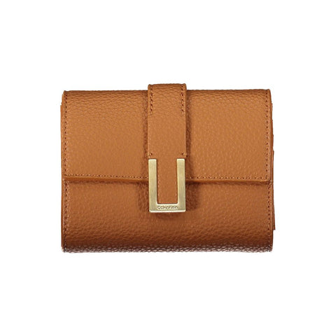 Calvin Klein Brown Polyester Women Wallet Calvin Klein Retail Flare