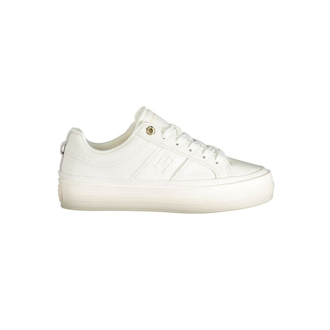 Tommy Hilfiger White Polyethylene Women Sneaker Tommy Hilfiger Retail Flare