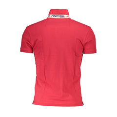 La Martina Red Cotton Men Polo Shirt La Martina Retail Flare