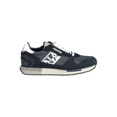 Napapijri Blue Leather Men Sneaker Napapijri Retail Flare