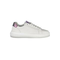 Calvin Klein White Leather Women Sneaker Calvin Klein Retail Flare