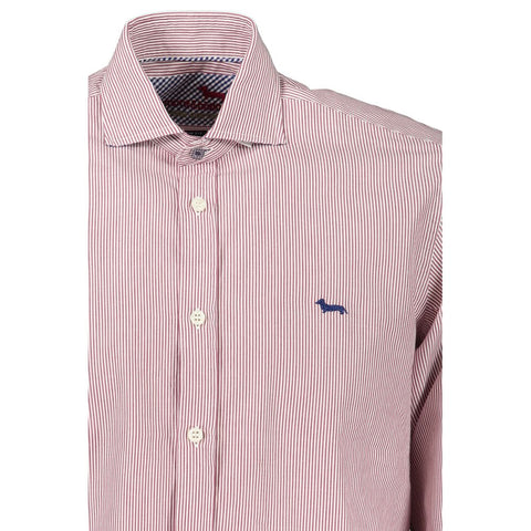 Harmont & Blaine Chic Pink Narrow-Fit Organic Cotton Shirt Harmont & Blaine Retail Flare